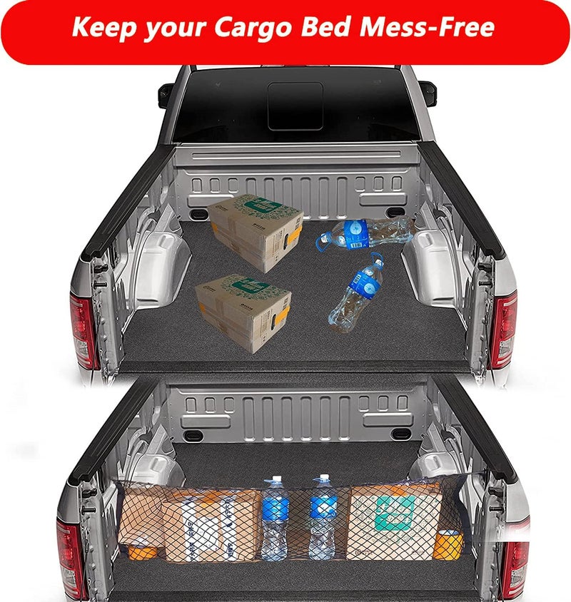 Leezhen Bed Cargo Net Compatible with 2015-2025 Ford F150, F250, F350 Trucks, Black, Polypropylene (PP) Material, ABS Hooks - Image 2
